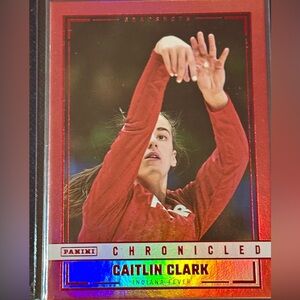 Caitlin Clark Basketball Card Chronicled Red Holo Foil SnapShots